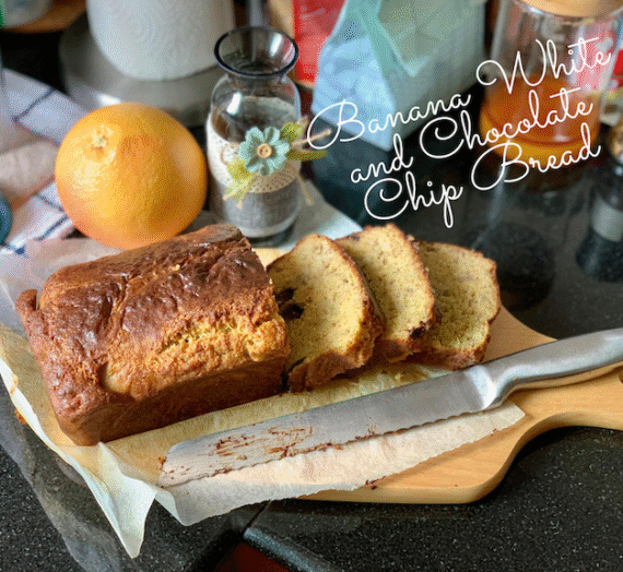 Banana White and Chocolate Chip Bread
